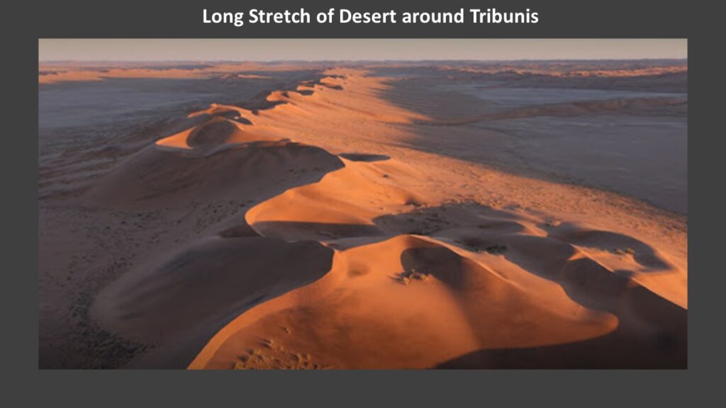 Long Stretch of Desert around Tribunis
