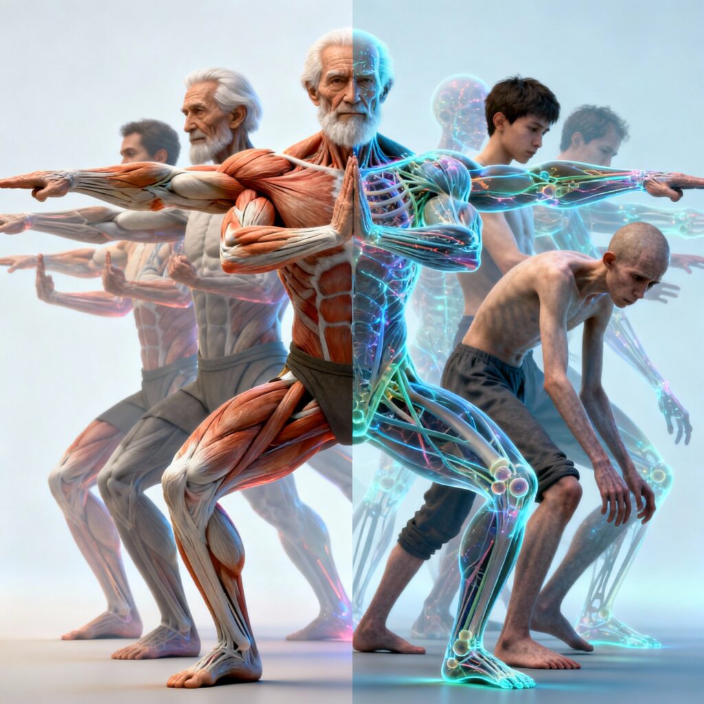 healthy old vs sick young